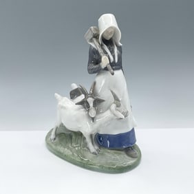 Royal Copenhagen Figurine, Girl with Goats and Hammer 694