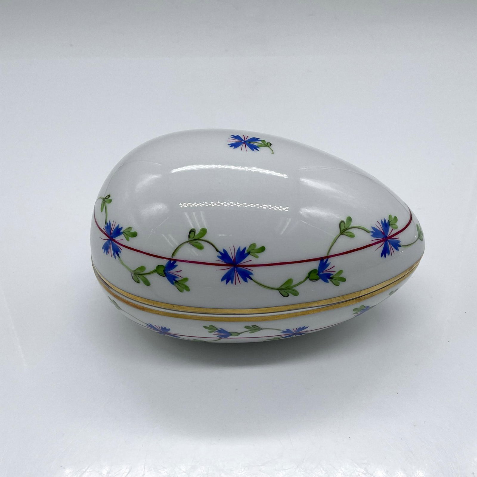 Herend Porcelain Egg Box, Cornflower Blue Garland (1 of 3)