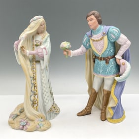 2pc Lenox Porcelain Figurines, Rapunzel + The Prince