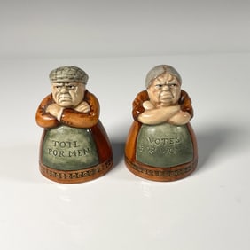 2pc Royal Doulton Salt & Pepper Shakers, Votes For Women