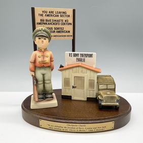 3pc Goebel Hummel Figurines with Base, Checkpoint Charlie