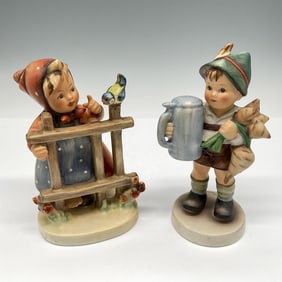 2pc Goebel Hummel Porcelain Figurines, Spring Activities