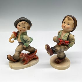 2pc Goebel Hummel Porcelain Figurines, Walking