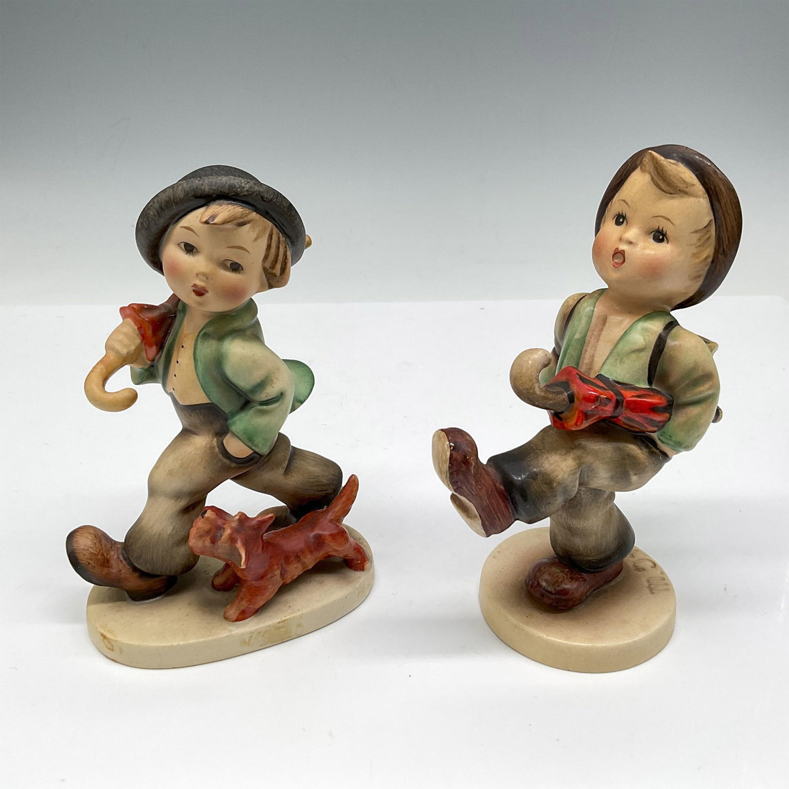 2pc Goebel Hummel Porcelain Figurines, Walking (1 of 3)