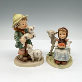 2pc Goebel Hummel Porcelain Figurines, Shepherds