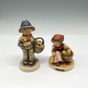 2pc Goebel Hummel Porcelain Figurines, Easter Greetings