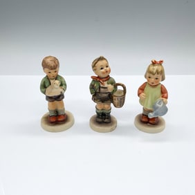 3pc Goebel Figurines, I'll Protect Him, Village Boy + More
