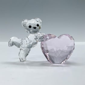 Swarovski Crystal Figurine, Kris Bear Pink Heart