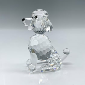 Swarovski Silver Crystal Figurine, Poodle Sitting