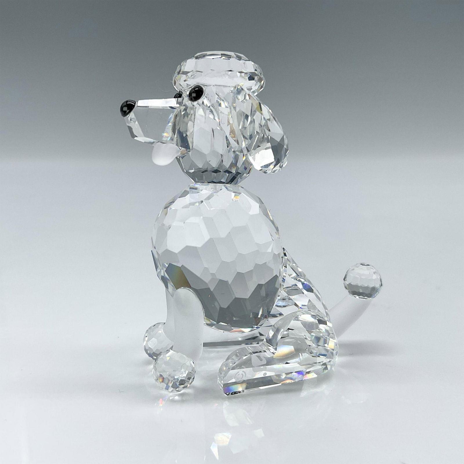 Swarovski Silver Crystal Figurine, Poodle Sitting (1 of 5)