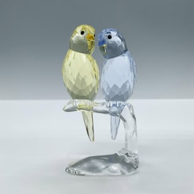 Swarovski Crystal Figurine, Budgies Birds