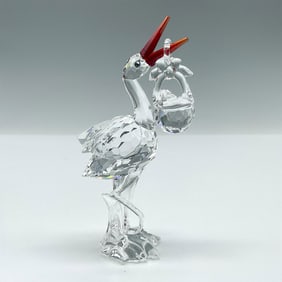 Swarovski Crystal Figurine, Stork with Baby