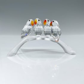 Swarovski Crystal Figurine, Baby Lovebirds