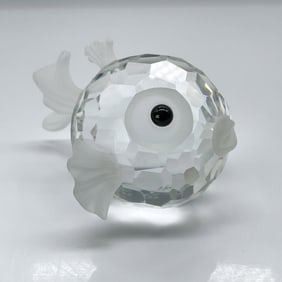 Swarovski Silver Crystal Figurine, Blowfish Large