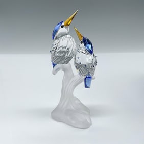 Swarovski Crystal Figurine, Malachite Kingfishers