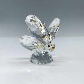 Swarovski Crystal Figurine, Butterfly with Gold Antennae