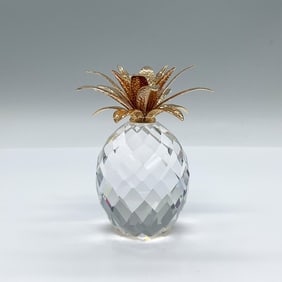 Swarovski Crystal Large Figurine, Pineapple Gold