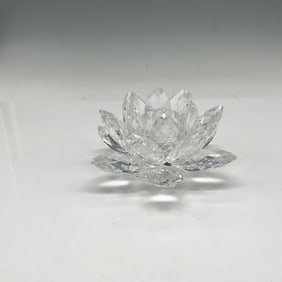 Swarovski Silver Crystal Candle Holder, Large Waterlily