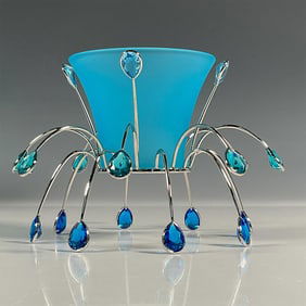 Swarovski Crystal Tea Light, Jewels Blue