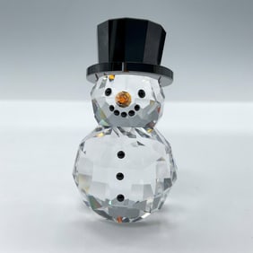 Swarovski Crystal Figurine, Snowman with Hat