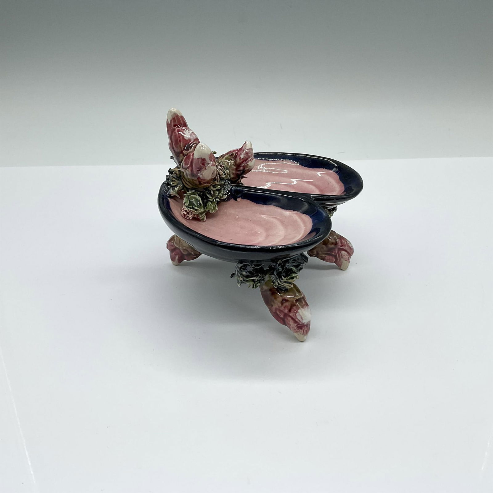 Vintage Portuguese Palissy Majolica Salt Cellar (1 of 3)