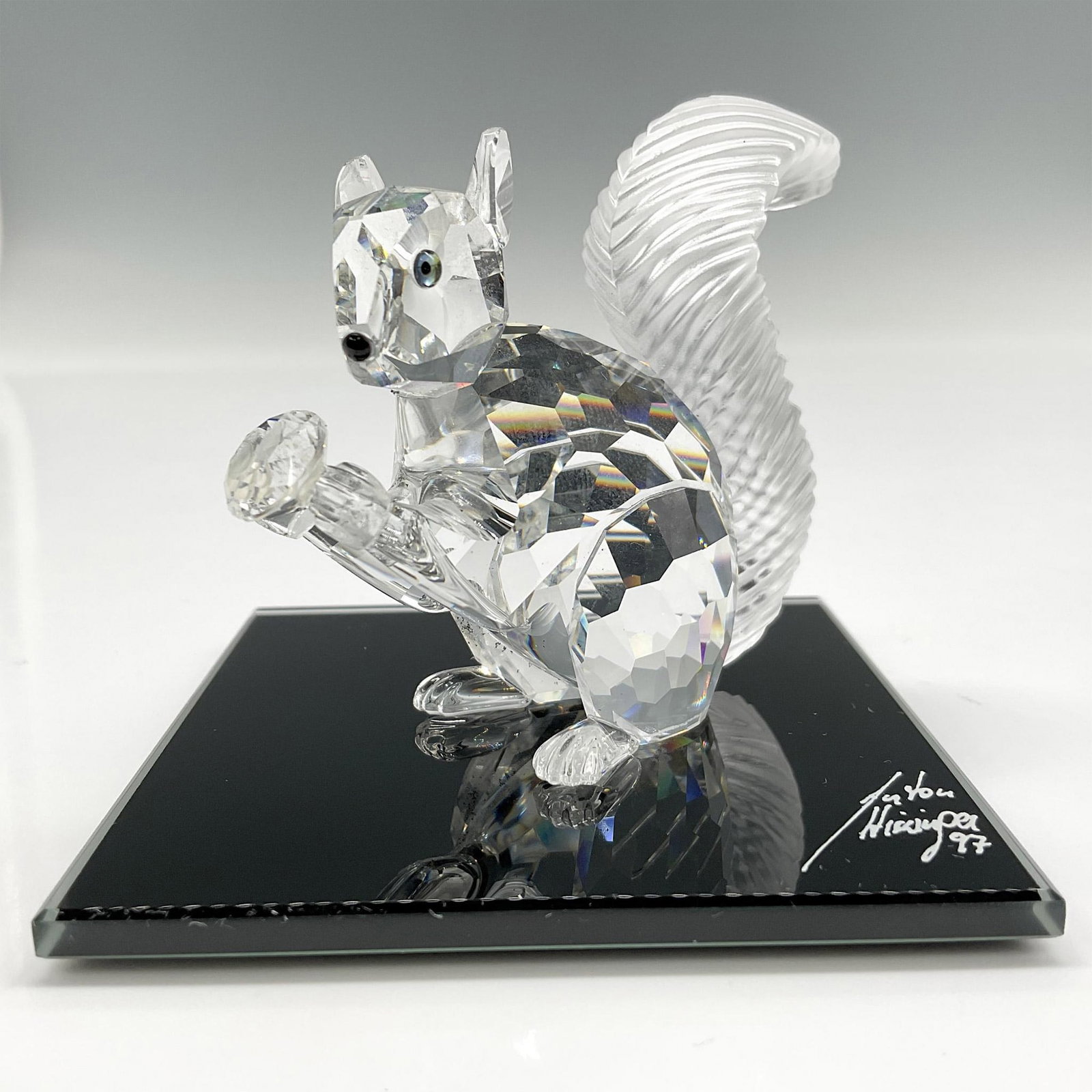 2pc Swarovski Crystal Figurine, 1997 Squirrel & Base (1 of 3)