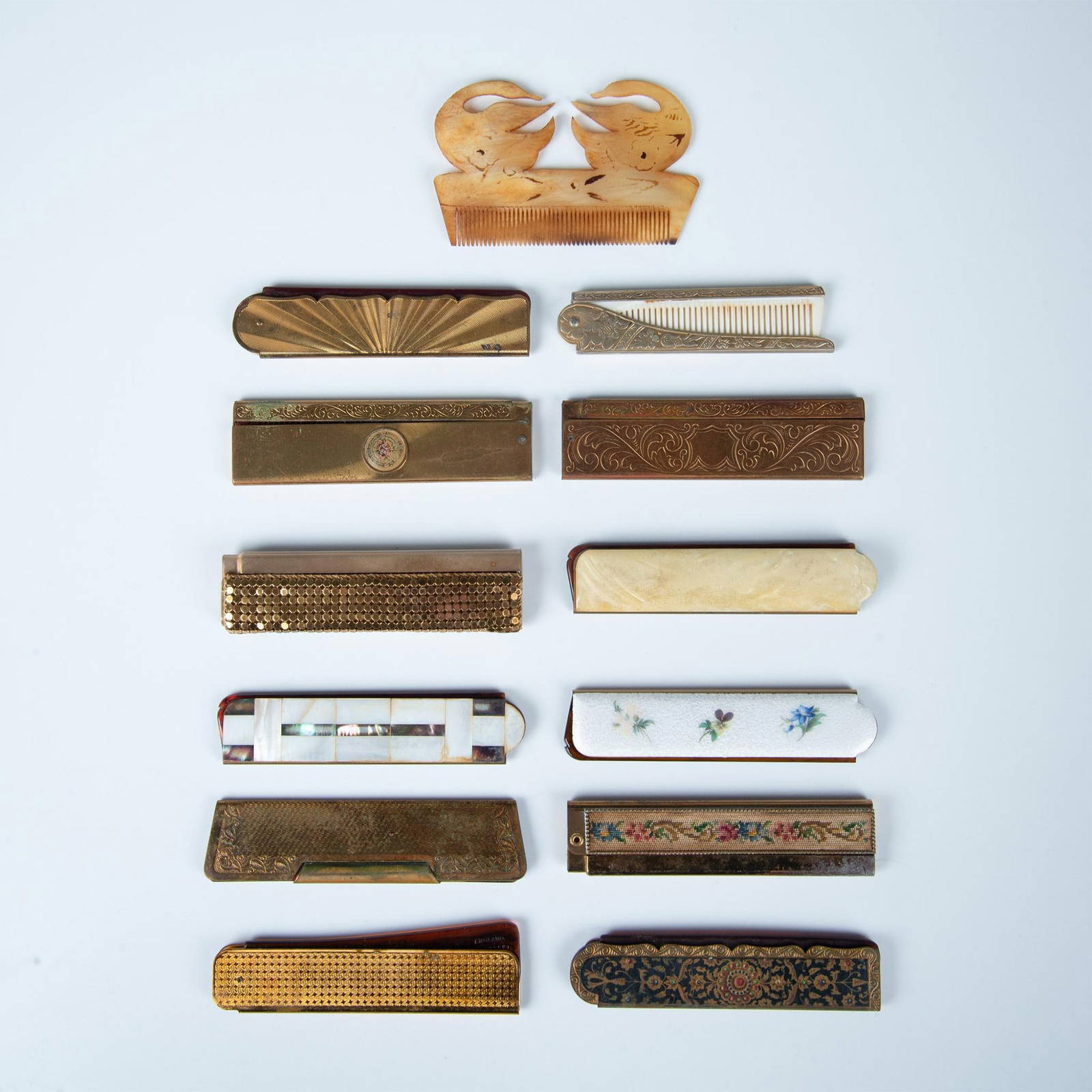 13pc Vintage Elegant Folding Hair Combs Auction
