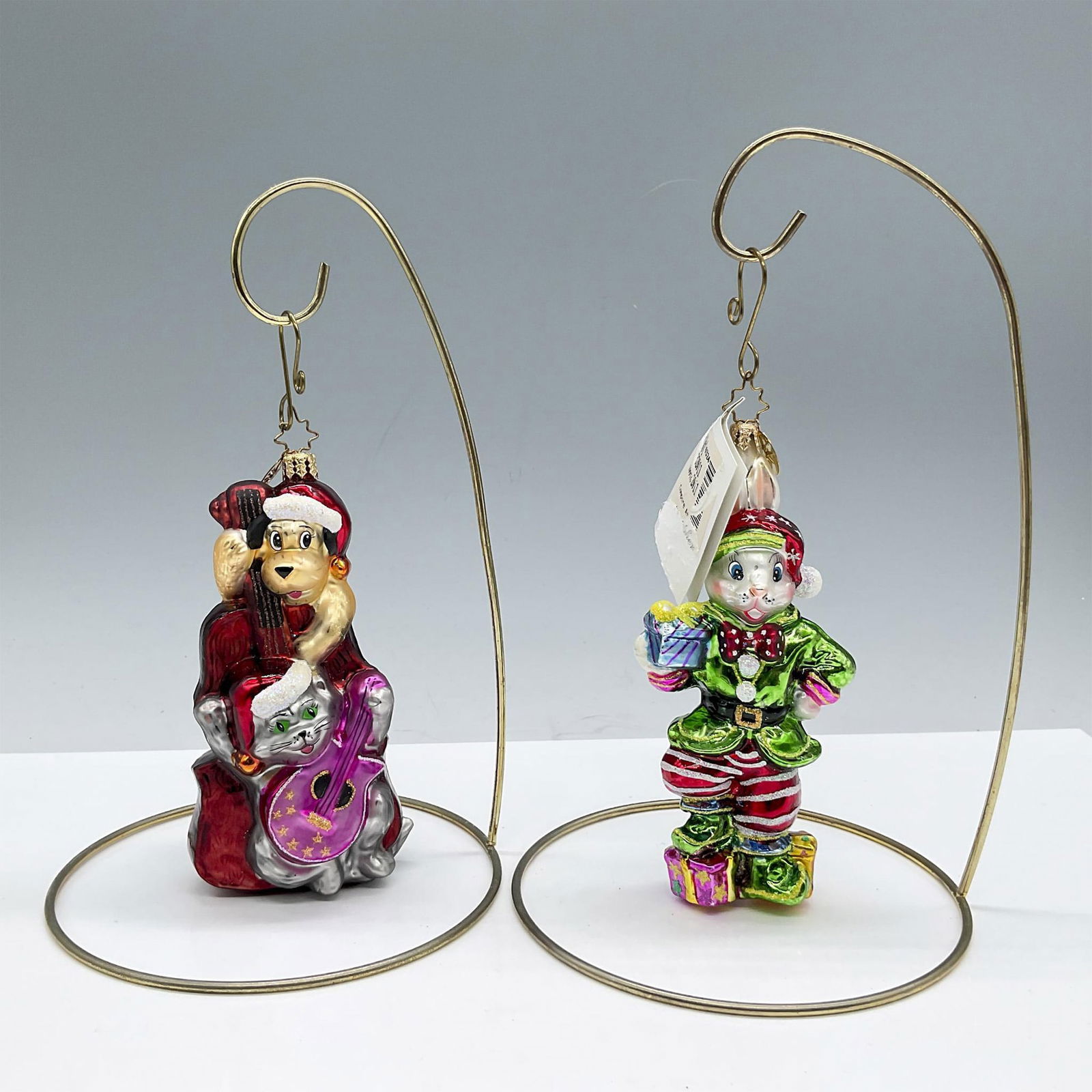 2pc Christopher Radko Tree Ornaments, Santaland & Cool Yule (1 of 3)