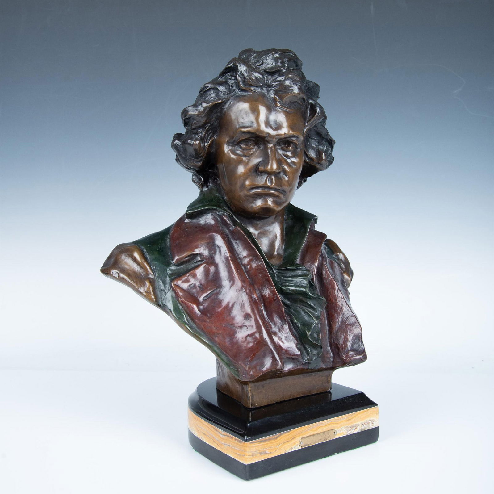 Hans Muller, Polychrome Bronze Bust, Ludwig van Beethoven (1 of 4)