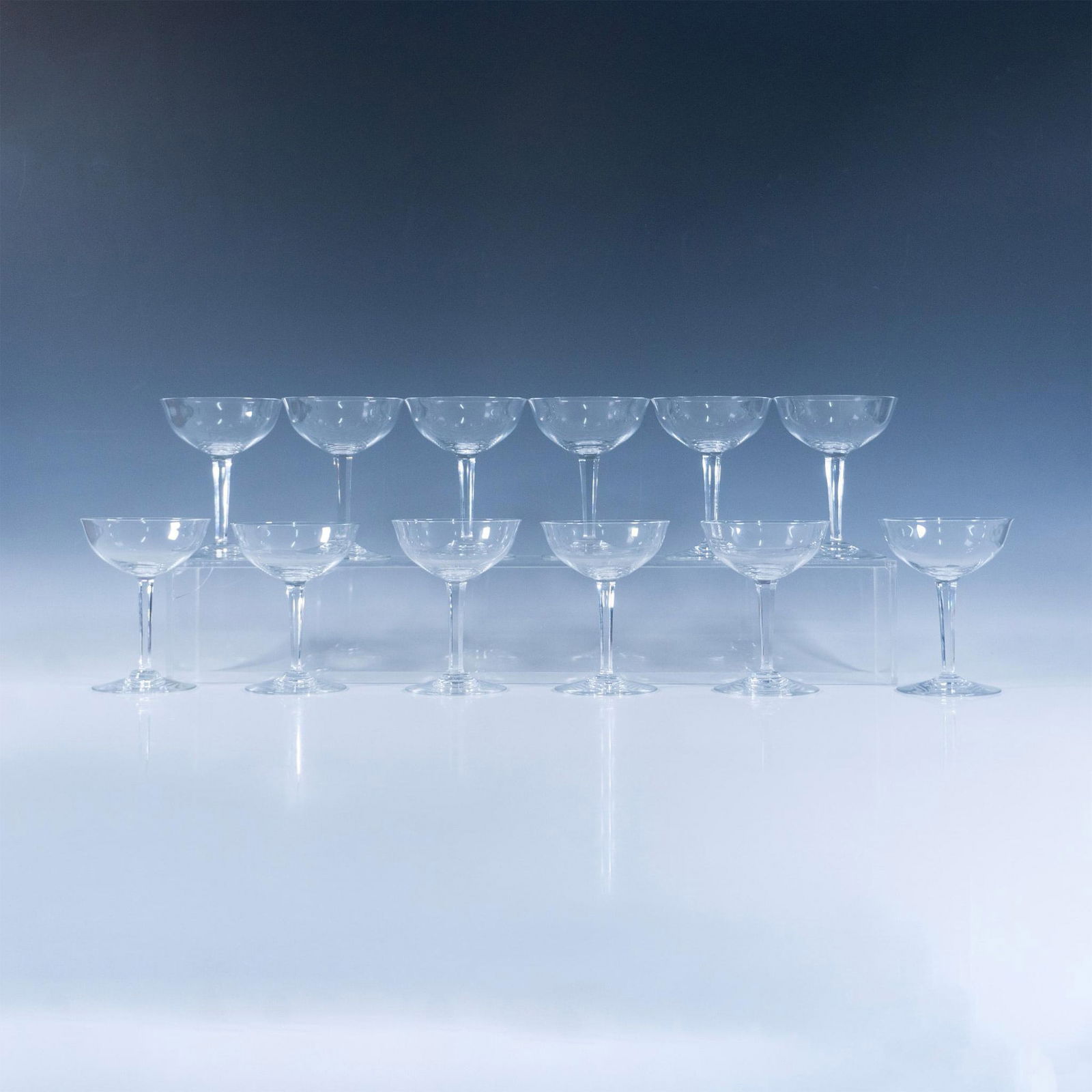 12pc Baccarat France Crystal Coupe Champagne/Sherbet Glasses (1 of 4)
