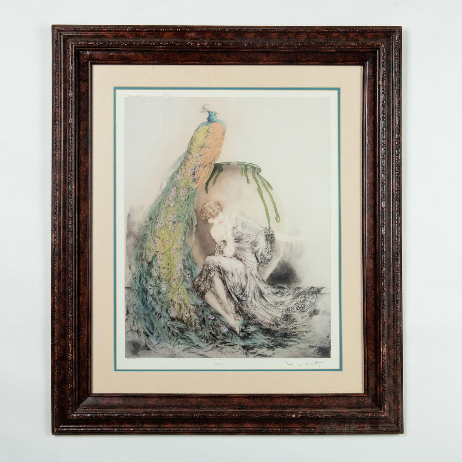 Louis Icart (After) Art Deco Lithograph on Paper, Peacock (1 of 6)