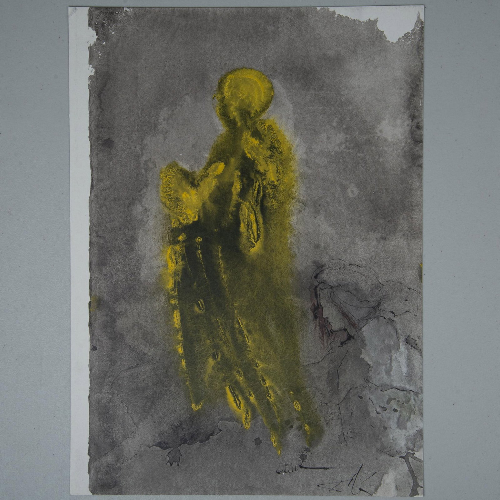 Salvador Dali, Original Color Lithograph on Paper: Original color lithograph on heavy Arches paper entitled Noli Me Tangere (Do Not Touch Me) from Surrealist artist Salvador Dali's Biblia Sacra Vulgatae Editionis Suite. Signature in plate on lower rig