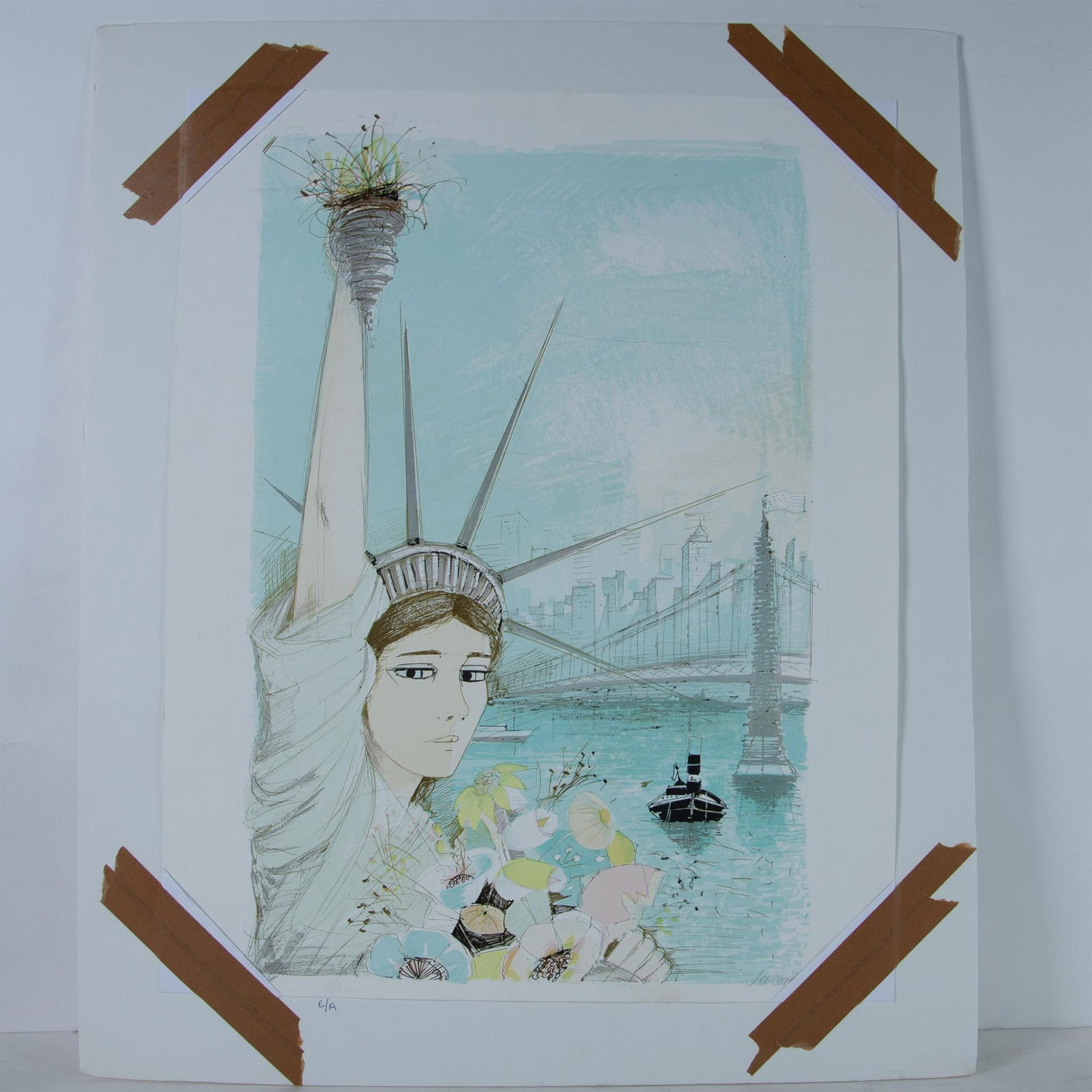 Charles Levier, Original Lithograph on Paper, Signed (1 of 3)