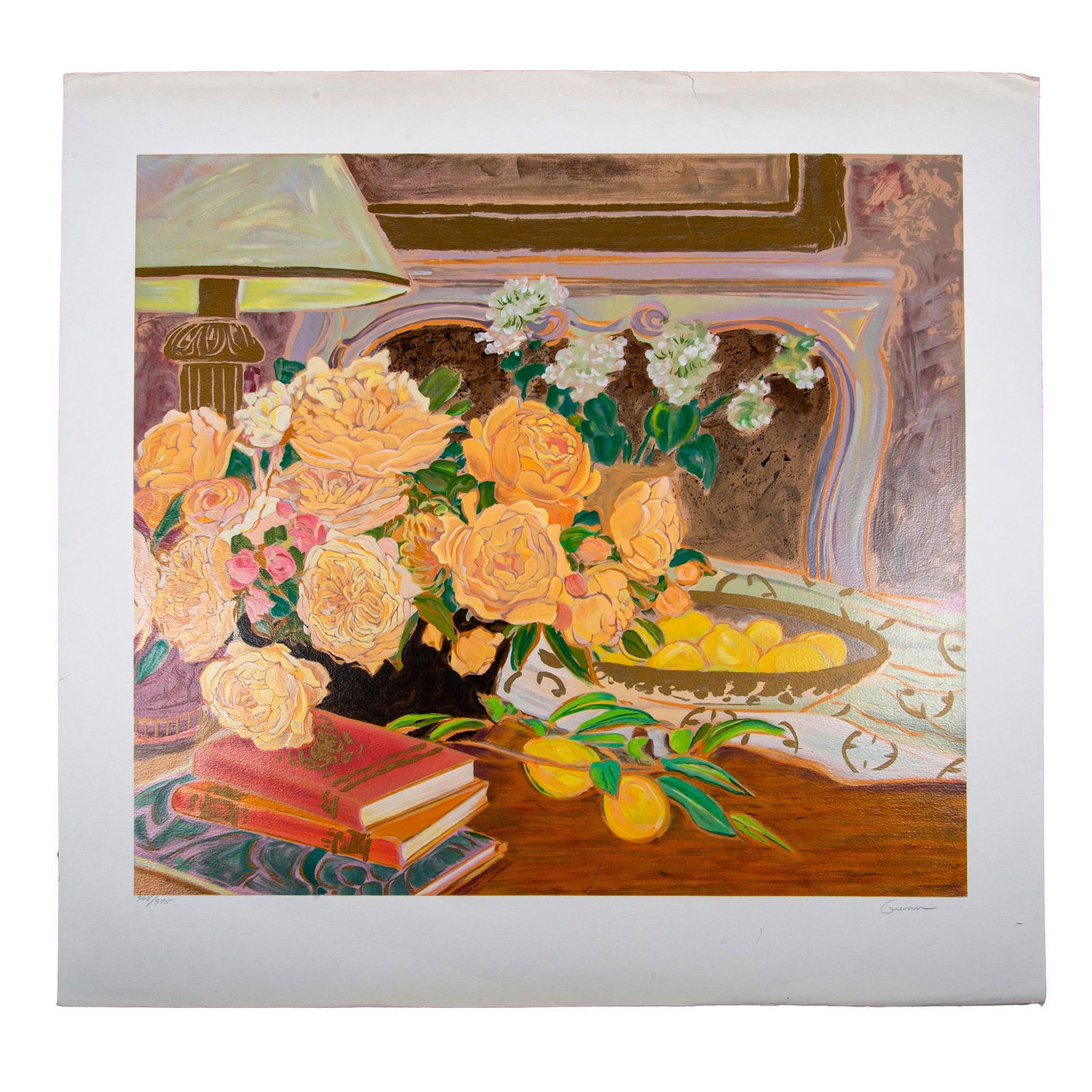 Ellen Gunn Still Life Lithograph on Canvas Paper (1 of 5)