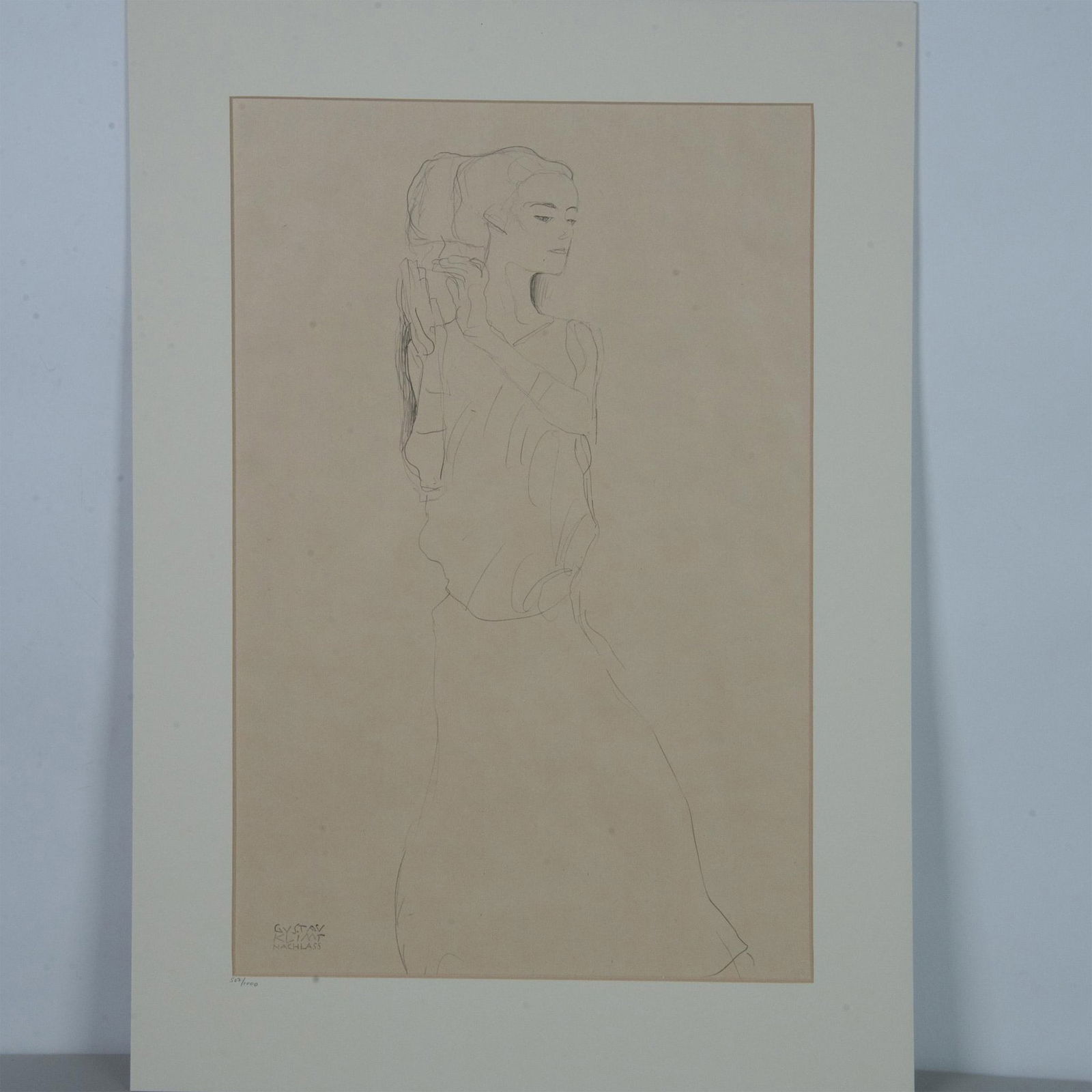 Gustav Klimt (After) Lithograph on Wove Paper w/ Seal (1 of 5)