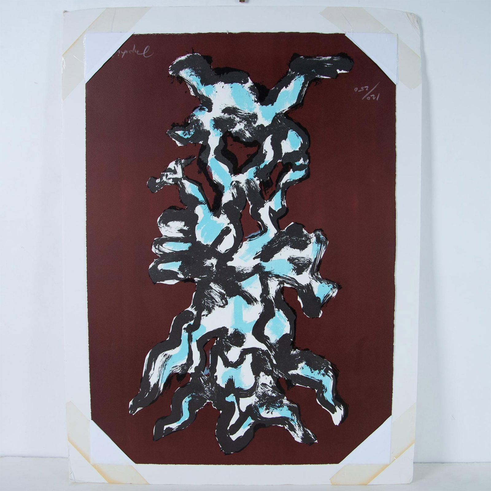 Jacques Lipchitz, Original Color Lithograph on Paper, Signed: Untitled is a beautiful lithograph on Magnani paper by Organic Cubist artist Jacques Lipchitz from his 1971 Tree of Life portfolio. Commissioned by Hadassah, The Women's Zionist Organization of Americ