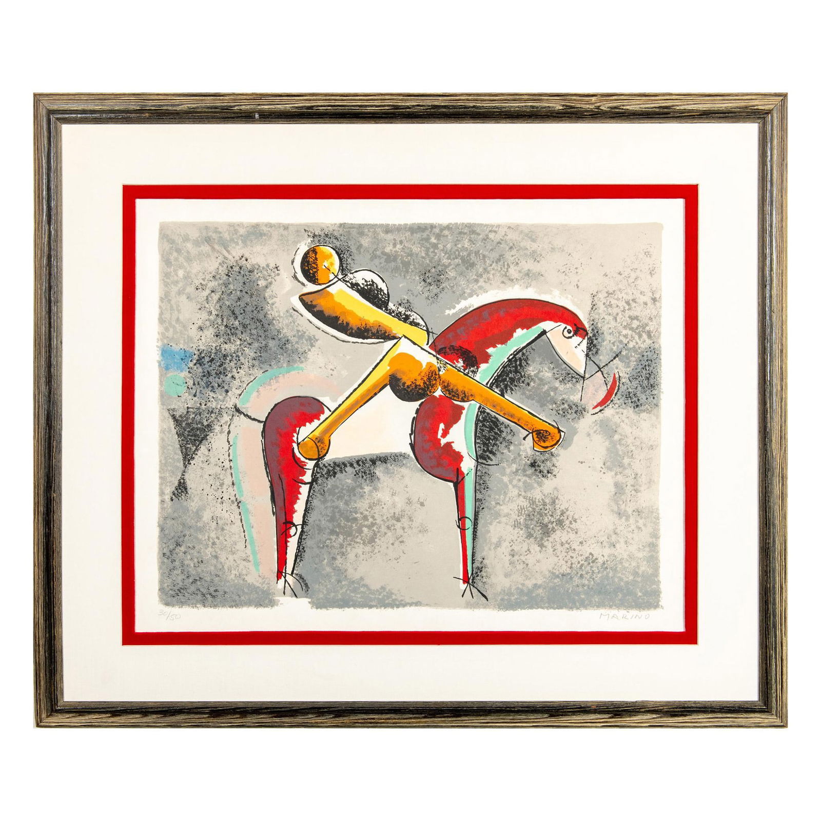 Marino Marini, Original Color Lithograph on Paper, Signed (1 of 6)