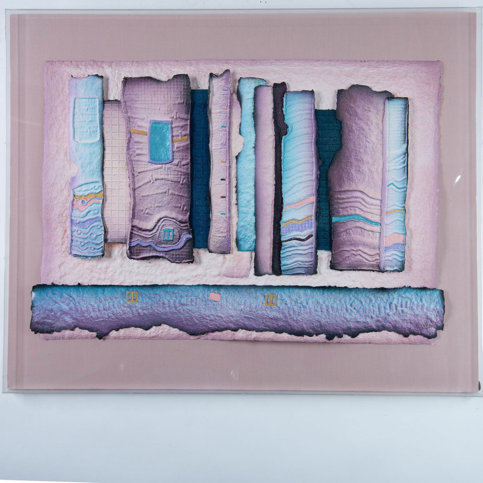 3-D Wall Art Handmade Painted Paper Collage, Signed (1 of 4)