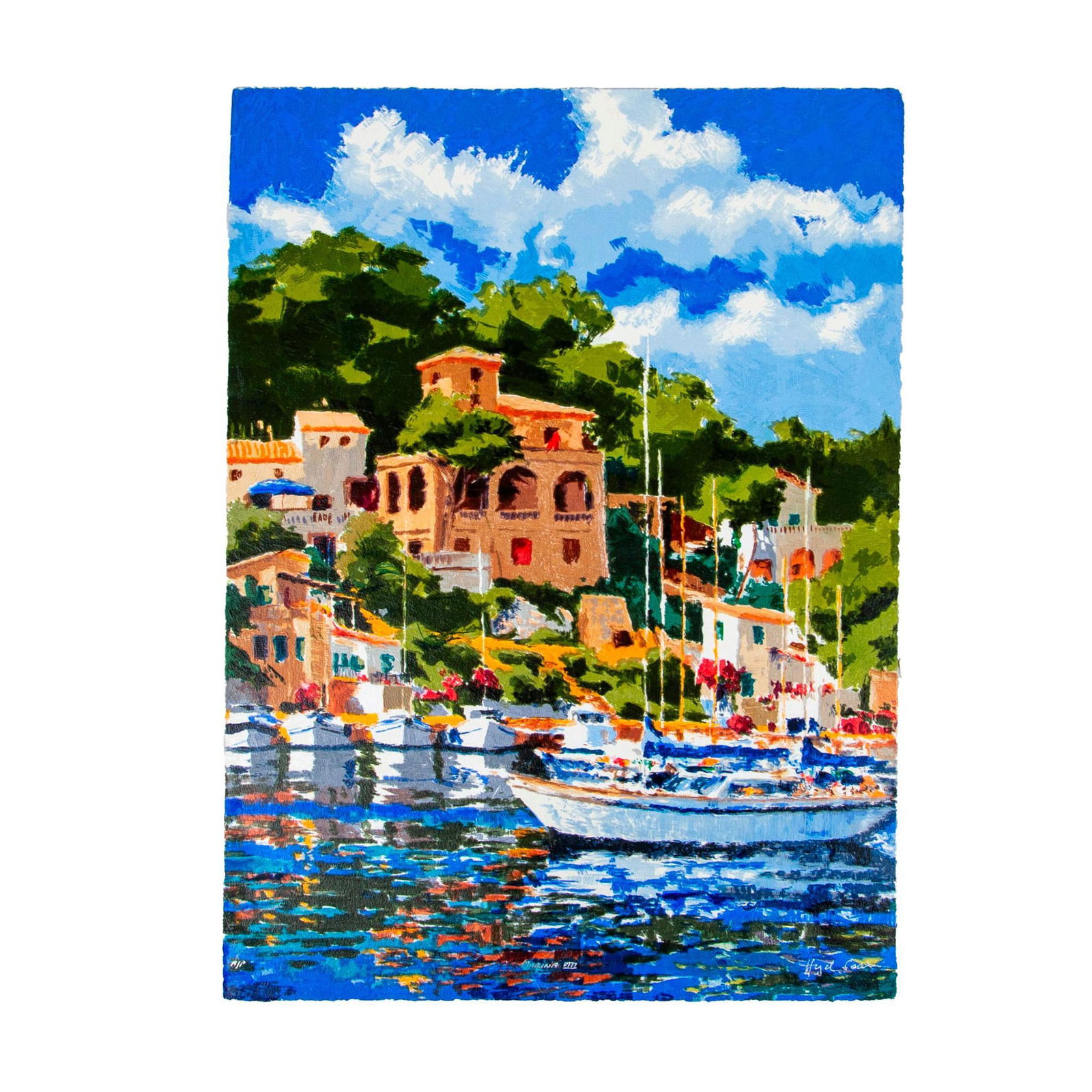 Hazel Soan Serigraph on Canvas Paper, Marina VIII (1 of 4)