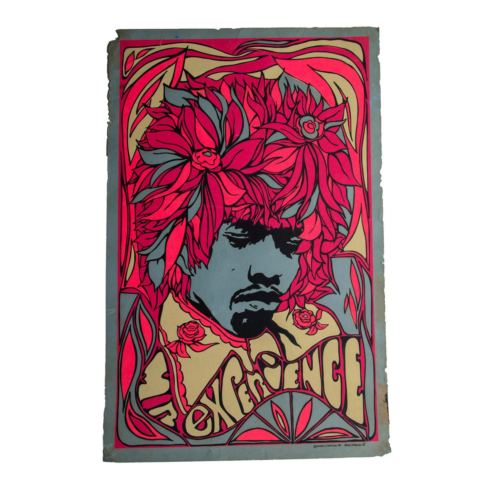 Original 1967 Jimmy Hendricks Black Light Silkscreen Poster (1 of 7)