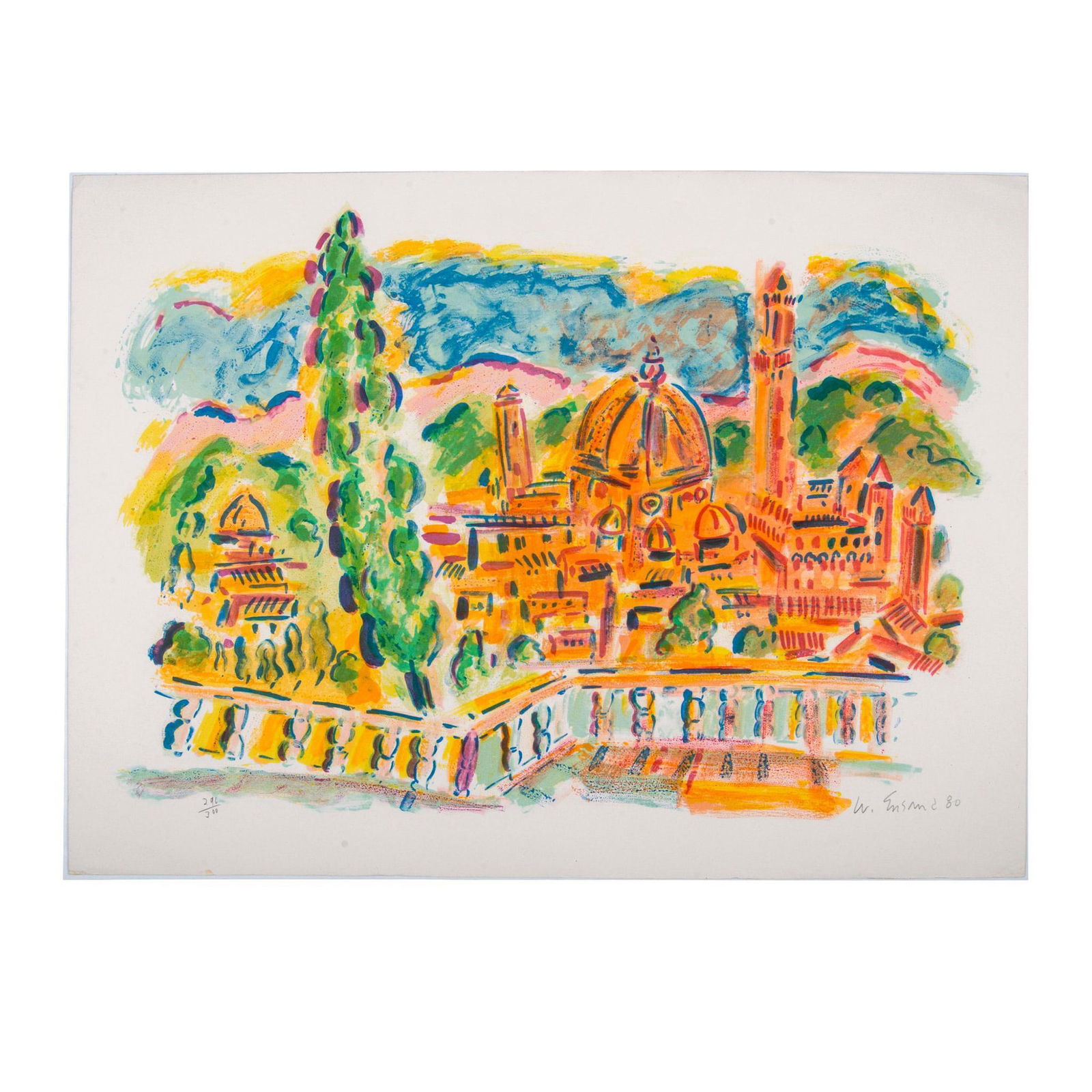 Wayne Ensrud (American, b. 1934) Print on Paper, Florence (1 of 4)