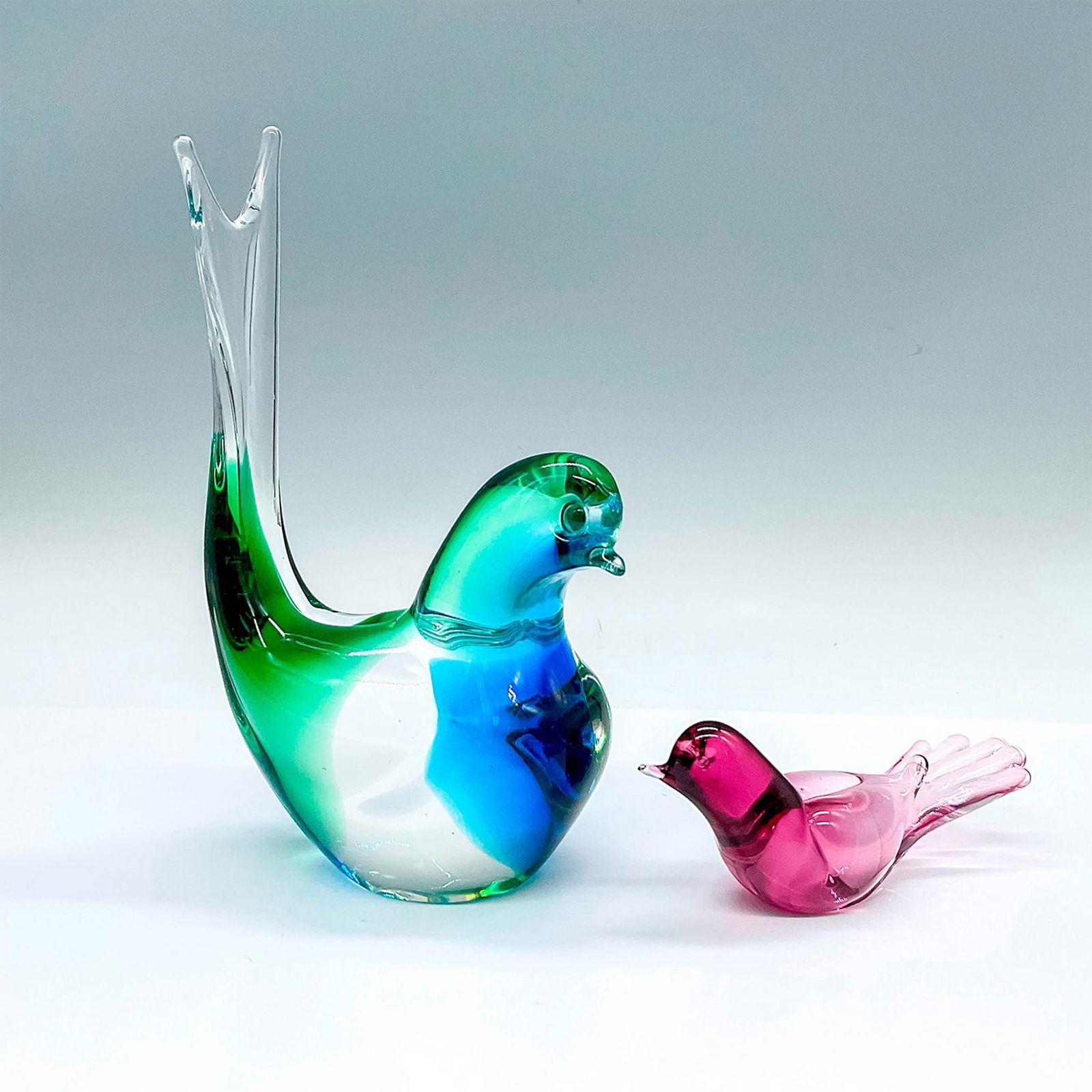 2pc Murano Glass Bird Figurines (1 of 3)