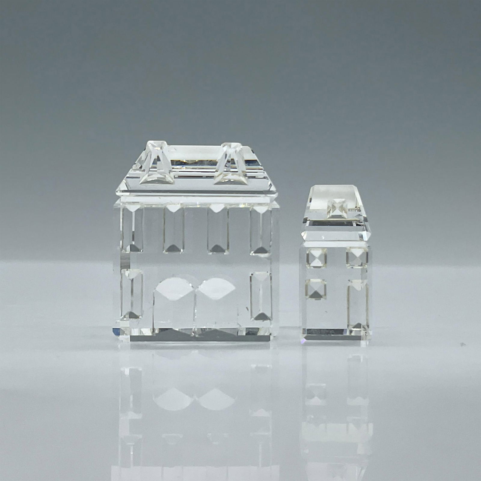 2pc Swarovski Crystal Figurine Set, Houses (1 of 4)