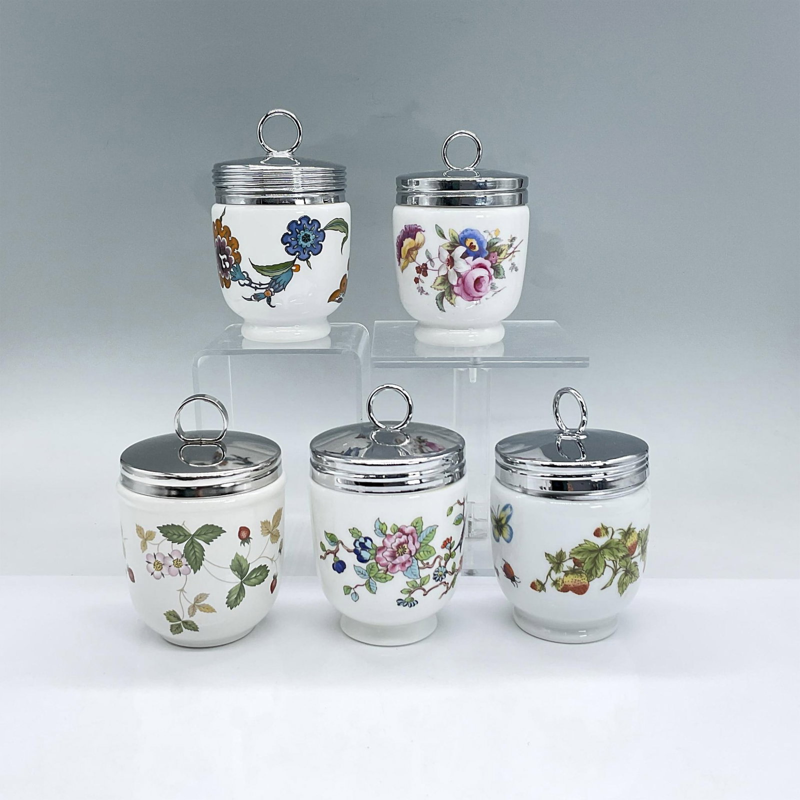 5pc English Porcelain Egg Coddlers (1 of 3)