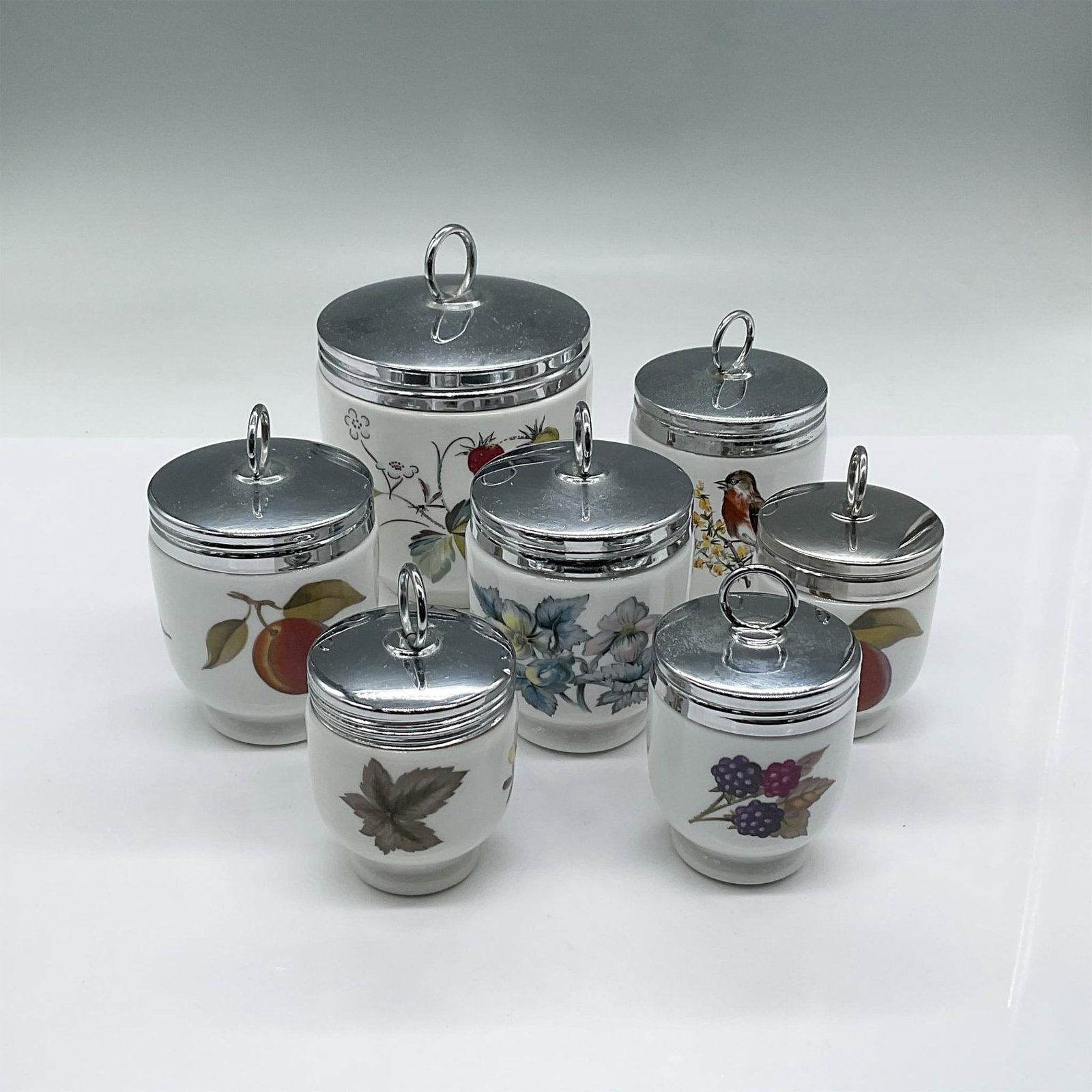 7pc Royal Worcester Egg Coddlers (1 of 3)