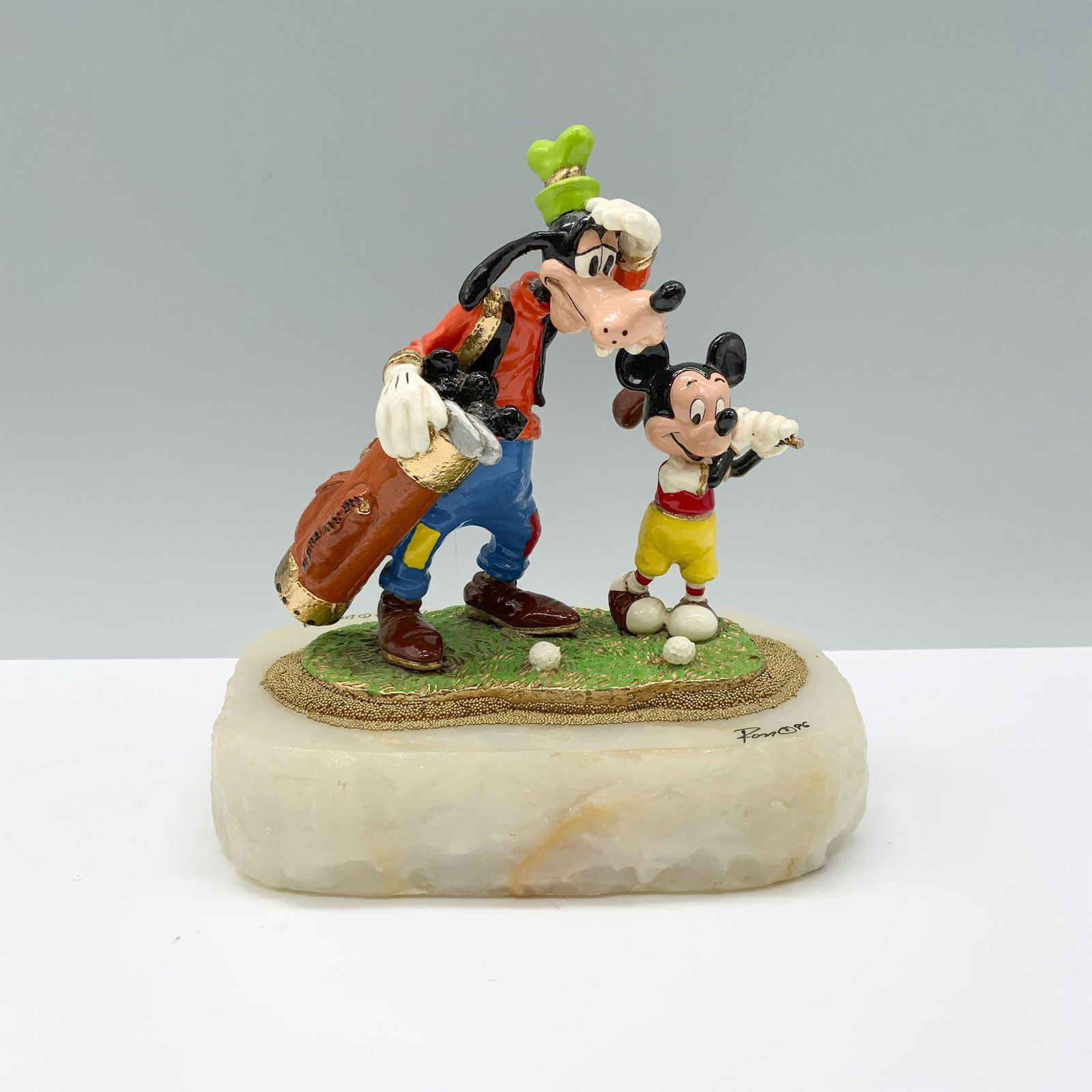 Ron Lee (American 1947-1959), Disney Mickey and Goofy Golfing Sculpture (1 of 3)
