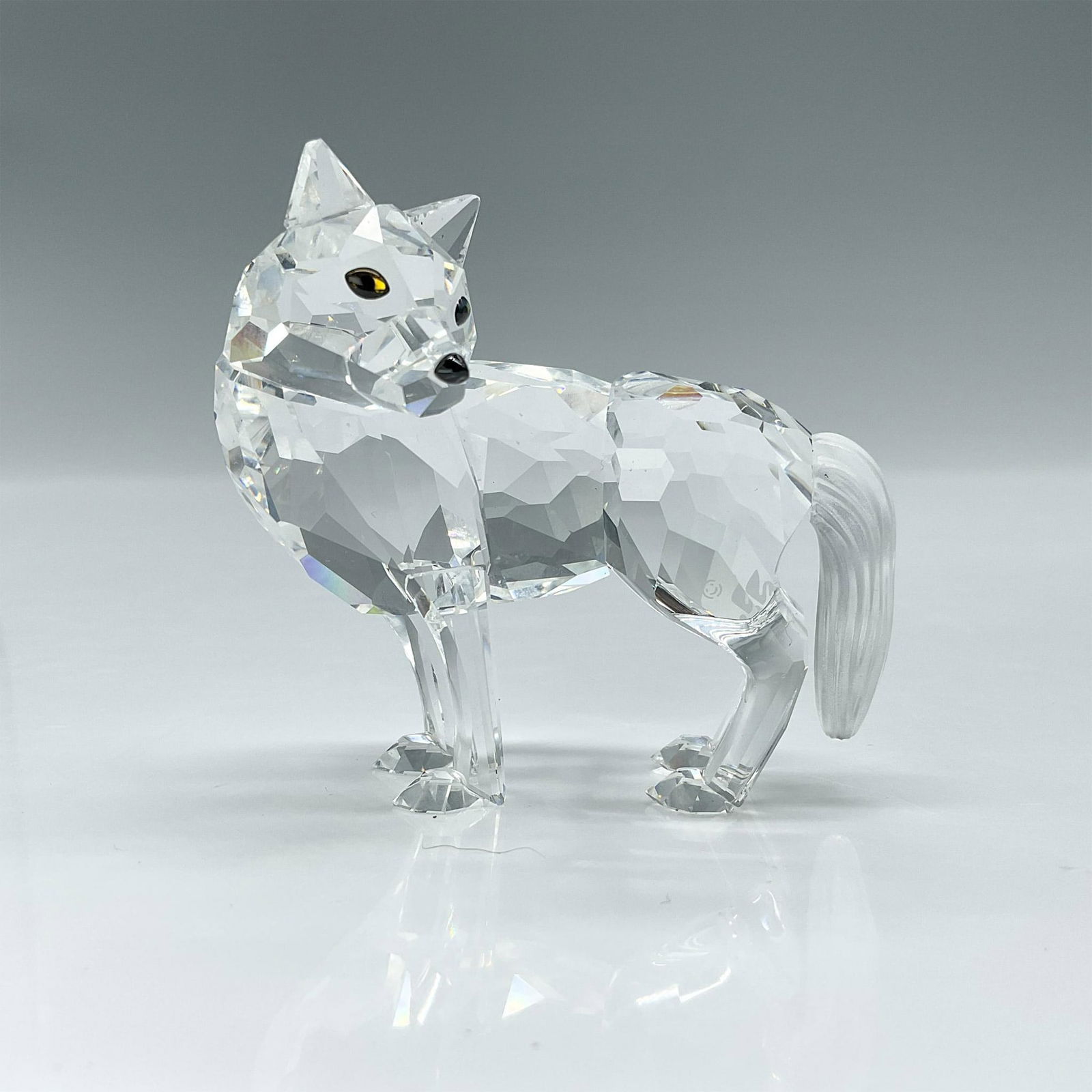 Swarovski Silver Crystal Figurine, Wolf (1 of 4)