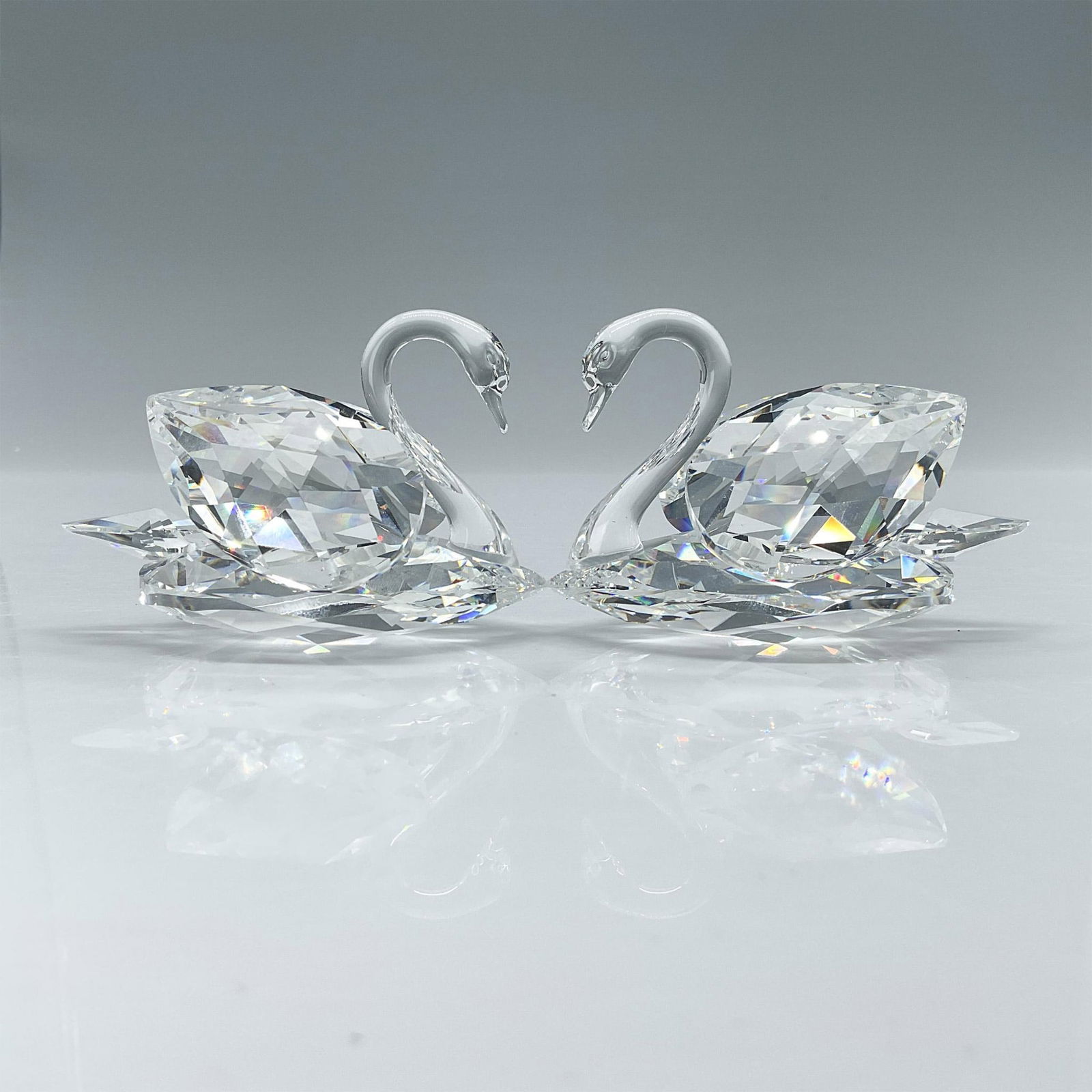 2pc Swarovski Crystal Figurines, Swans (1 of 4)