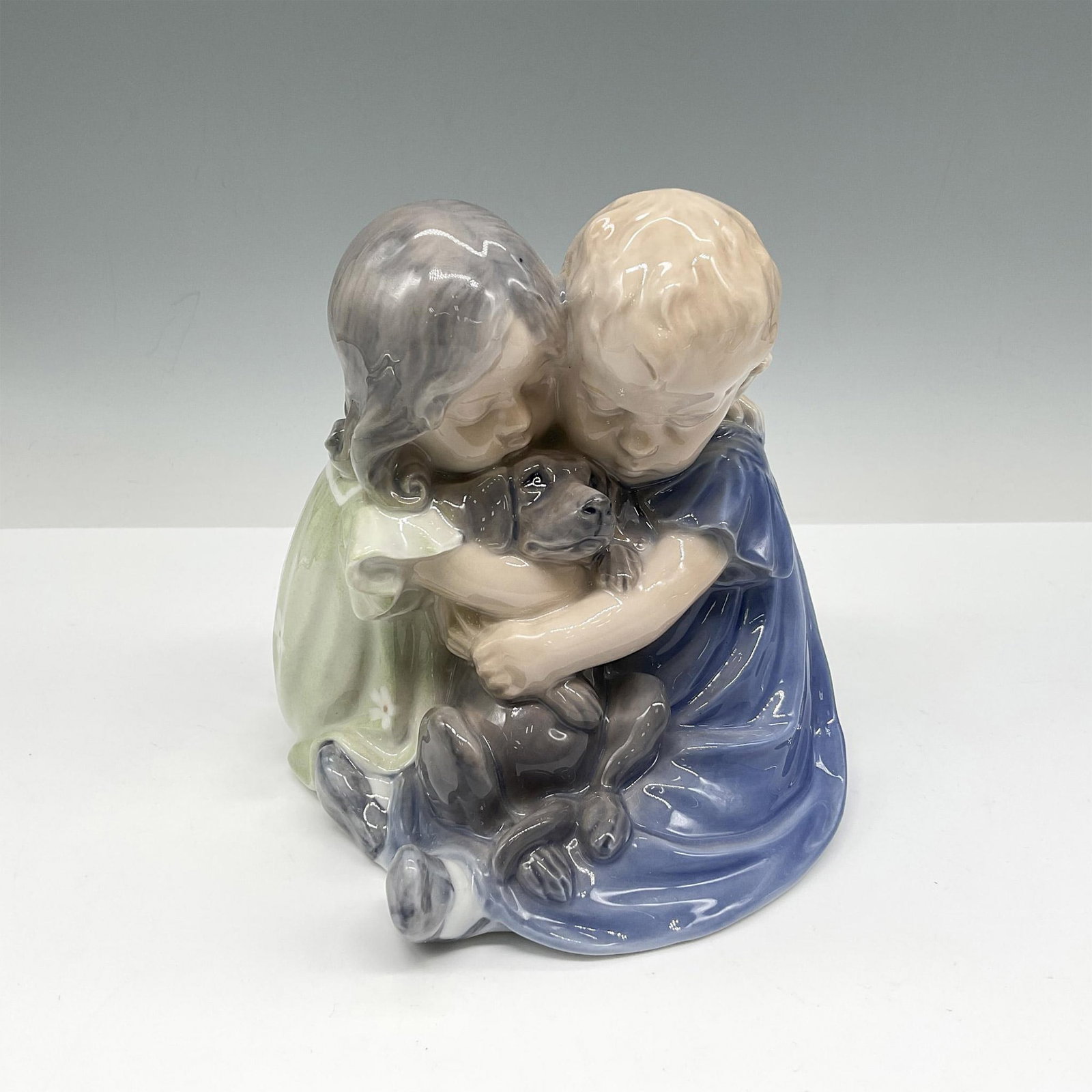Royal Copenhagen Figurine, Two Children with Dog (1 of 3)