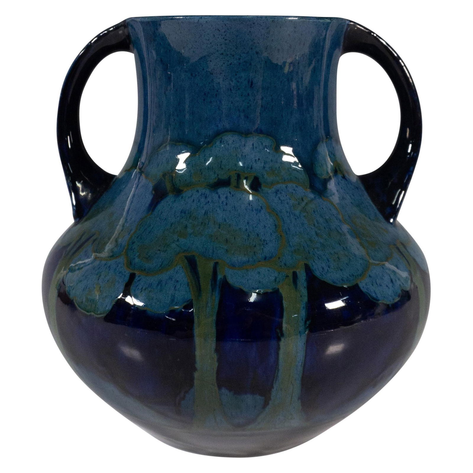 Moorcroft Pottery Double Handled Vase, Moonlit Blue (1 of 5)